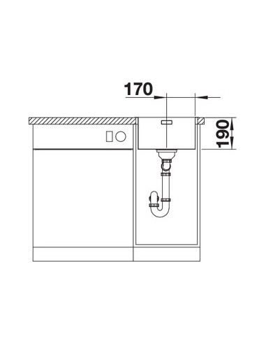 BLANCO ANDANO 340-IF CNS 3½" LF o.Afb
