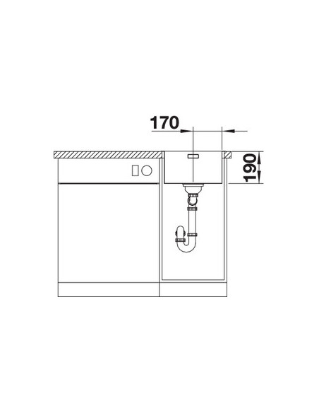 BLANCO ANDANO 340-IF CNS 3½" LF o.Afb