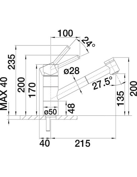 BLANCOTIVO-S  felsgrau/chrom HD