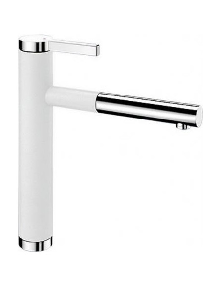 BLANCOLINEE-S silgranitweiß / chrom HD