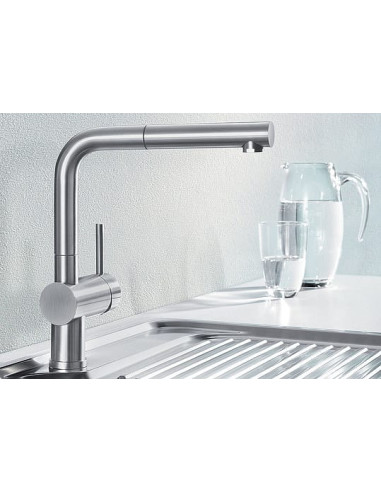 BLANCOLINUS-S HD Massiv Edelstahl gebürs