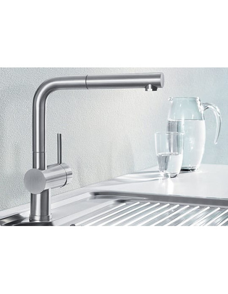 BLANCOLINUS-S HD Massiv Edelstahl gebürs