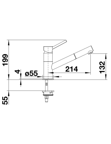 BLANCO KANO-S anthrazit / chrom HD