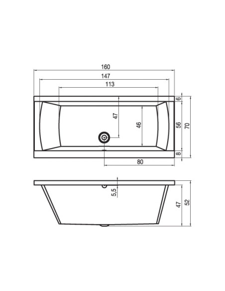 RIHO Vanna Julia 160x70cm, akrila - 4