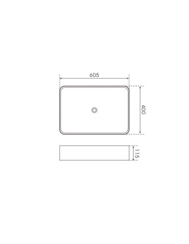 Keramiskā izlietne 60.5x40x11.5cm 4088, NILO 60 - 3