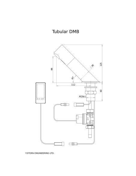 Torukujuline DM puutevaba tekile paigaldatav segisti