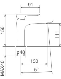 La Torre izlietnes jaucējkrāns Laghi 44001TC.CR - 5 2