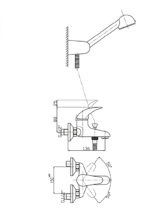 Смеситель для ванны 1062 PANTHER, HR/MATETS - 1 2