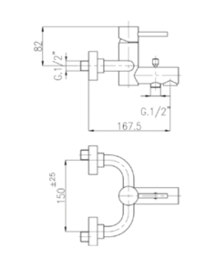 Vannas krāna korpuss 12050 HROMS - 2 2