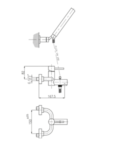 Vannas krāns kompektā 12000 HROMS, ARIAL