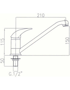Kitchen sink tap for one water 1094, RING 2