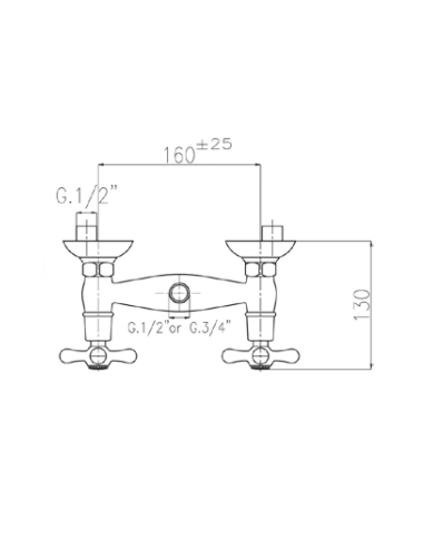Dušas krāna korpuss 027 DC LIBERTY, HROMS