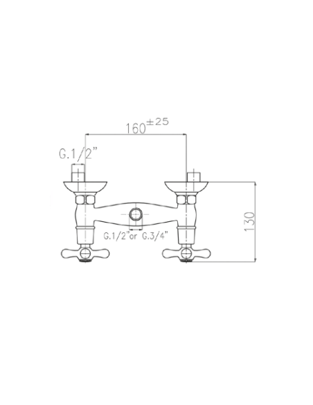 Dušas krāna korpuss 027 DC LIBERTY, HROMS