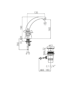 Kitchen sink faucet 023 DC LIBERTY, HROMS 2