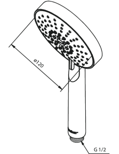 Damixa rokas duša Arc Kudos Plus 5 režīmi, chrome - 2 2