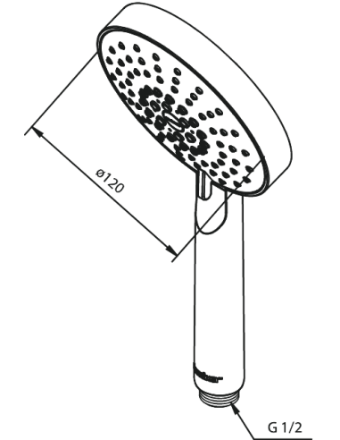 Damixa rokas duša Arc Kudos Plus 5 režīmi, chrome - 1