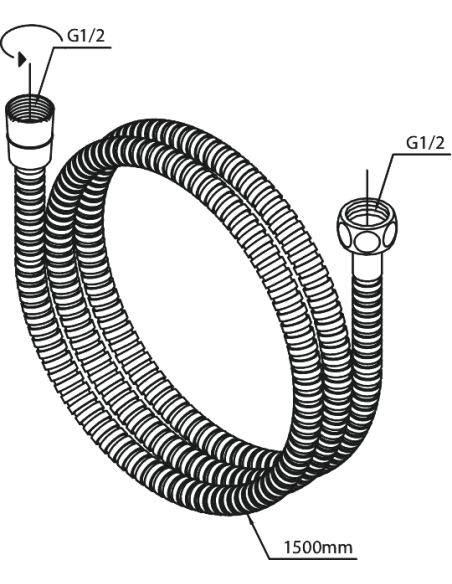 Damixa dušas šļūtene 760400164 - 1