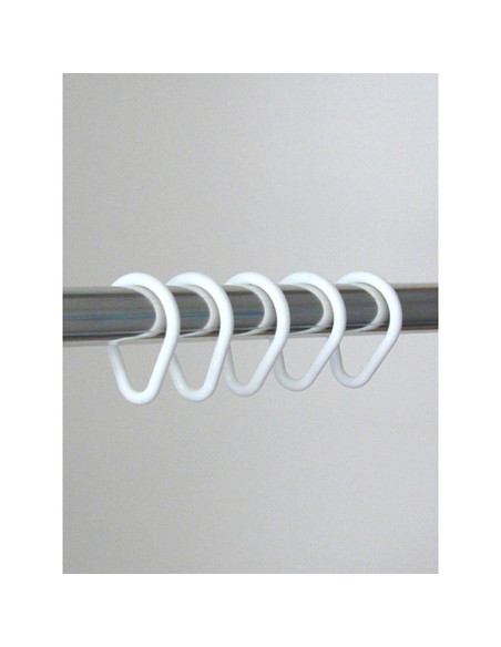 Aizkaru stiprināšanas gredzeni 12 gab balti Aizkaru stiprināšanas gredzeni 12 gab balti