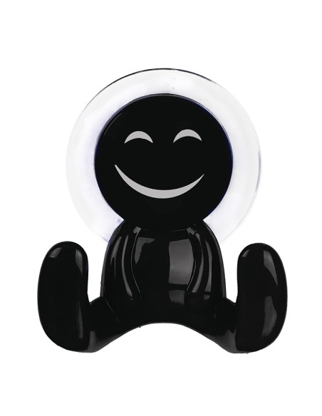 Āķis ar piesūcekni Smiley, melns Āķis ar piesūcekni Smiley, melns