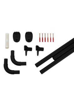 Dušas aizk.stanga, d25, stūra,melna 2