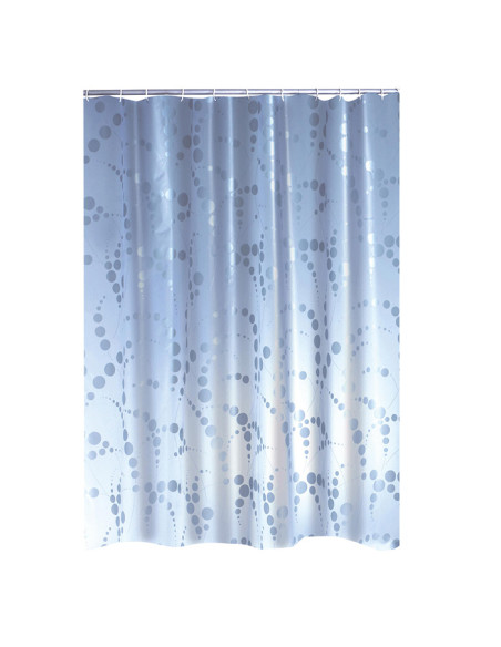 Dušas aizkars Dots 180x200cm, sudrabs vinils Dušas aizkars Dots 180x200cm, sudrabs vinils