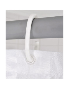 Dušas aizkars Madison 180X200 cm, balts, tekstils 2