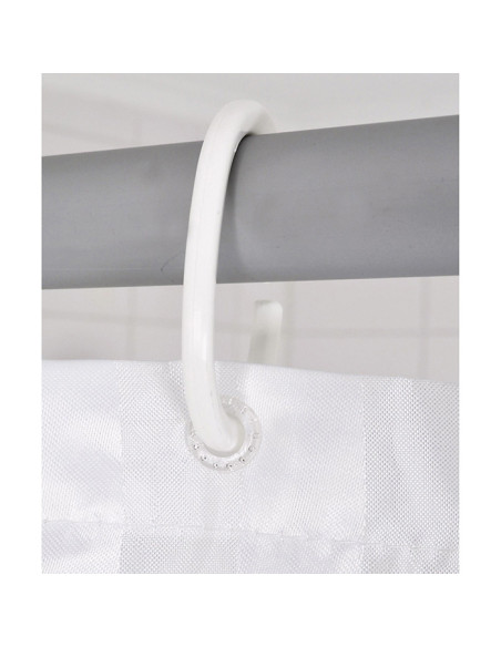 Dušas aizkars Madison 180X200 cm, balts, tekstils Dušas aizkars Madison 180X200 cm, balts, tekstils