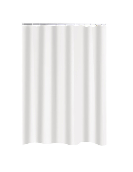 Dušas aizkars Madison 240X180 cm, balts, tekstils