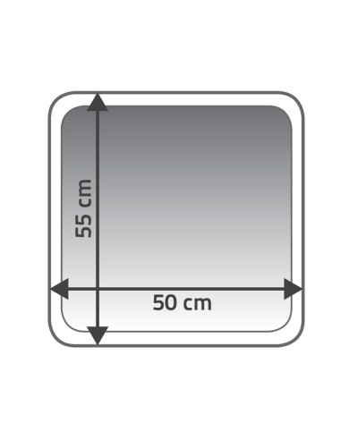 Paklājs Carl pelēks, 55x50cm
