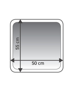 Paklājs Coins sarkans, 55x50cm 2
