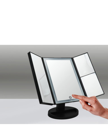 Spogulis Vivian LED melns, 273x178x120mm