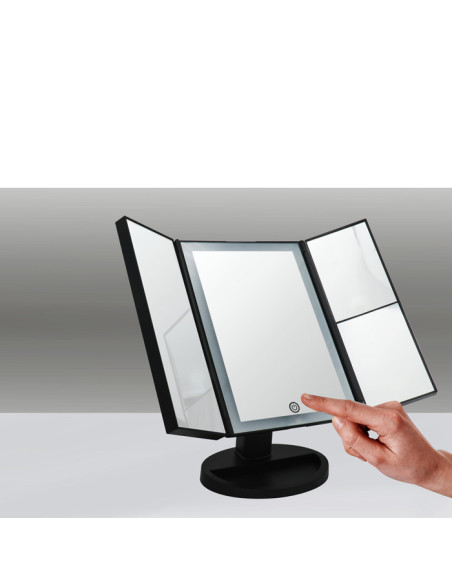 Spogulis Vivian LED melns, 273x178x120mm Spogulis Vivian LED melns, 273x178x120mm