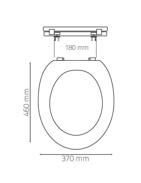 Tual.poda vāks Shabby Stripes soft close Tual.poda vāks Shabby Stripes soft close