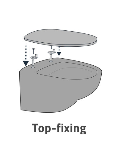 Tualetes poda vāks Cleveland, balts SC