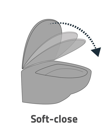Tualetes poda vāks Riverstone, soft close E