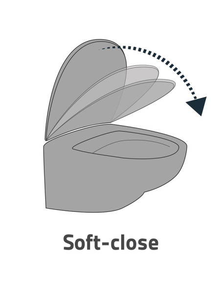 Tualetes poda vāks Riverstone, soft close E