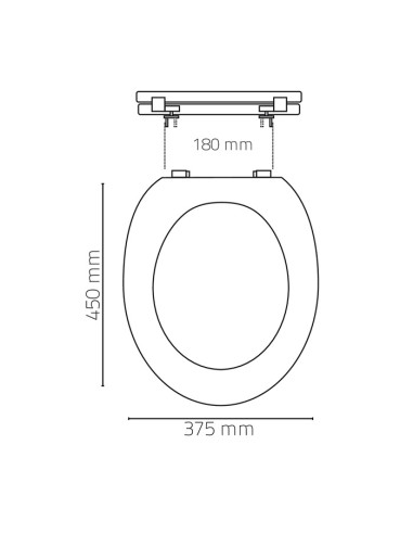 Tualetes poda vāks Riverstone, soft close E