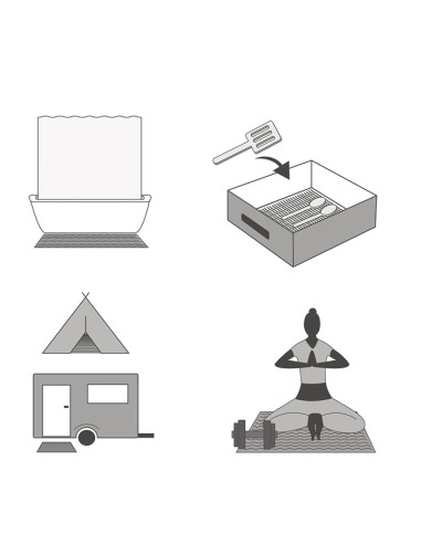 Vannas ist. paklājs Squares PVC, 50x80cm I