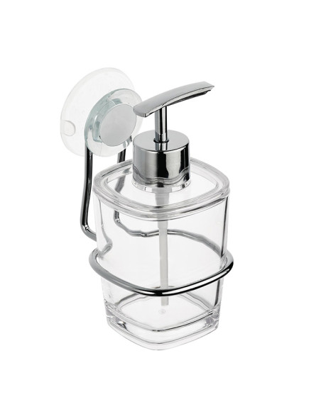 Ziepju dozatora turētājs,96x80x147 mm ar piesūc. Ziepju dozatora turētājs,96x80x147 mm ar piesūc.