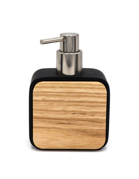 Ziepju dozators Amara, melns-bambuss Ziepju dozators Amara, melns-bambuss