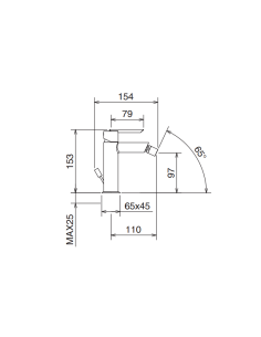 La Torre Bidē krāns ar noteci 26011 CS OVALINE - 2 2