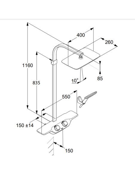 Thermostatic shower mixer 8020091-00 - 2
