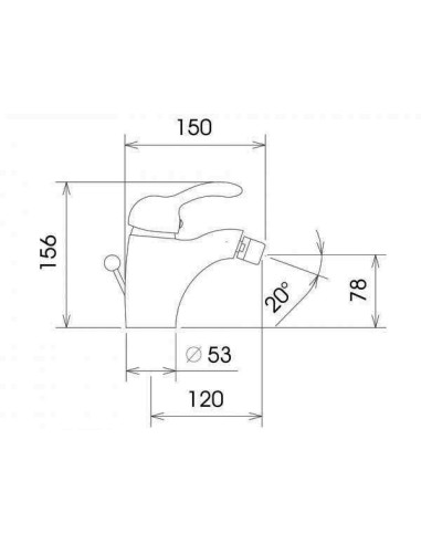 Ceramic bidet faucet 8011 HR/MATTED ZEPHYR - 7