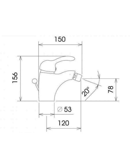 Ceramic bidet faucet 8011 HR/MATTED ZEPHYR - 7
