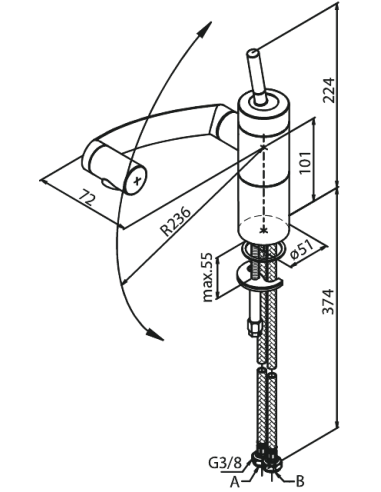 Damixa virtuves jaucējkrāns ARC 290007464 - 6