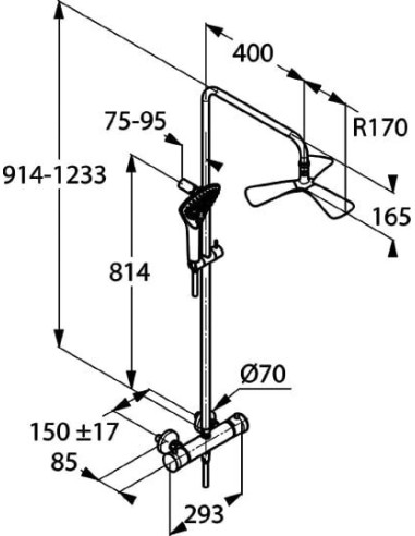 Dušas krāns-termostats 6709605 - 5