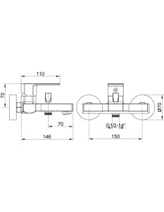 Vannas krāns bez komplekta MG-2520, MALTA 2