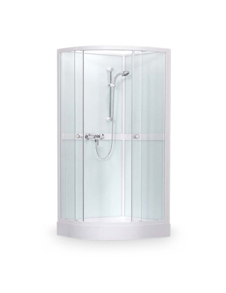 Roth Simple pusapaļa duškabīne 90x90cm, balta - 5 Roth Simple pusapaļa duškabīne 90x90cm, balta - 5