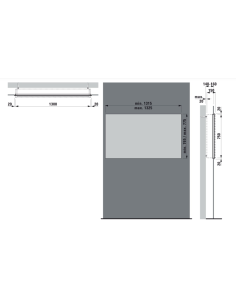 Laufen FRAME25 Spoguļa skapja uzstādīšanas rāmis un plāksne 130cm - 2 2