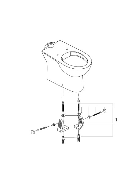 Grohe poda apakša BauCeramic, vertik. izvāds - 1